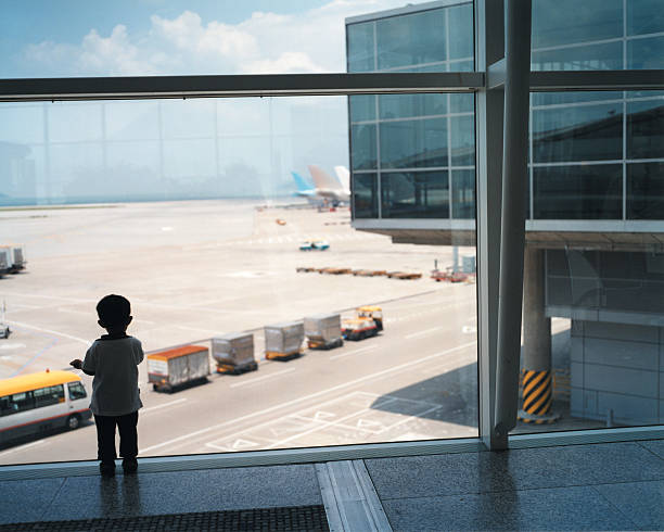 airport child - a series, see portfolio stock photo
