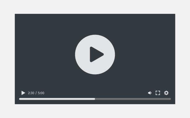 koncepcja szablonu odtwarzacza wideo - klatka video stock illustrations