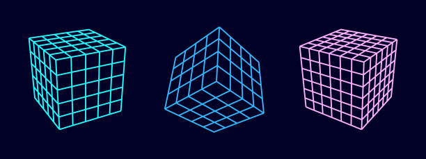 Cube Model Blue 250+ Blue 3d Model Abstract Cube Background Stock Illustrations ...