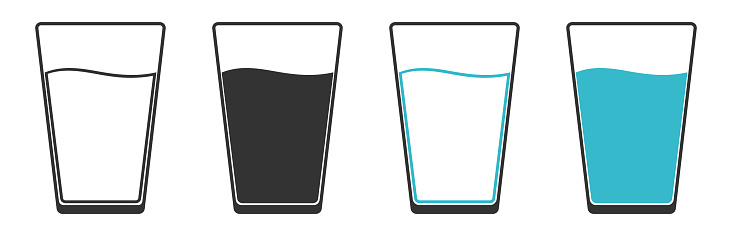 Glass of water icon.  Drink illustration symbol. Sign beverage vector.