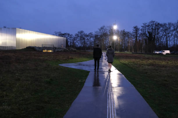 Exterior view of the Louvre-Lens museum i Exterior view of the Louvre-Lens museum in France on February 1st, 2022. lens pas de calais stock pictures, royalty-free photos & images