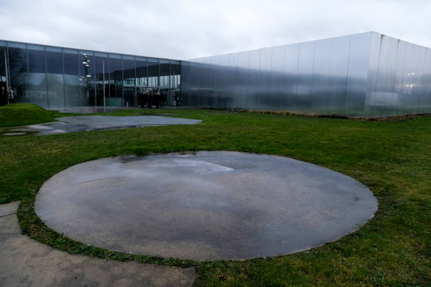 Exterior view of the Louvre-Lens museum i Exterior view of the Louvre-Lens museum in France on February 1st, 2022. lens pas de calais stock pictures, royalty-free photos & images