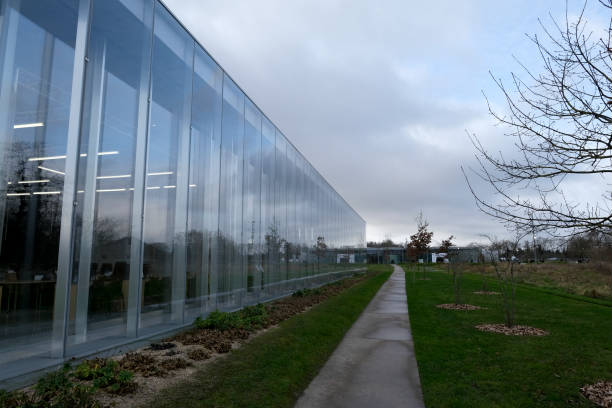 Exterior view of the Louvre-Lens museum i Exterior view of the Louvre-Lens museum in France on February 1st, 2022. lens pas de calais stock pictures, royalty-free photos & images