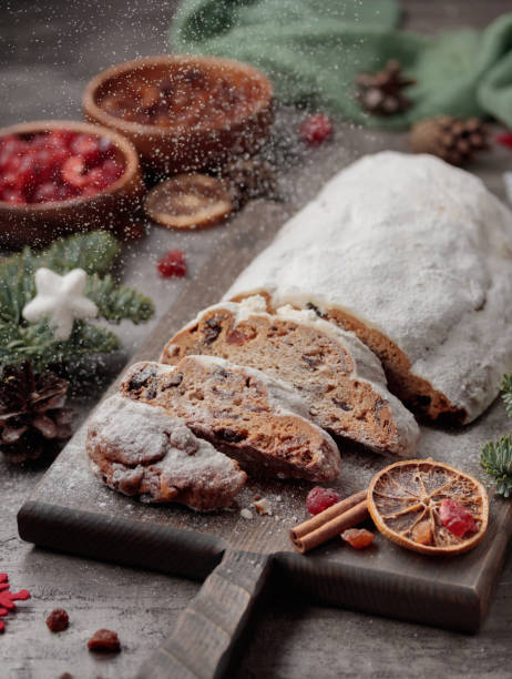 istock Traditional christmas Shtollen cake 1393816391