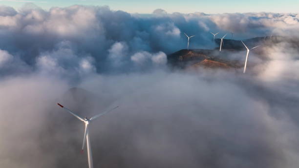 istock Green alternative wind energy. Renewable energy landscape 1393818983