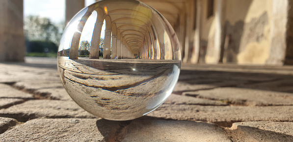 View of Comacchio through a crystal ball