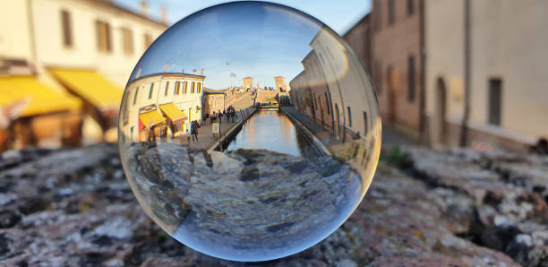 istock View of Comacchio through a crystal ball 1393825372