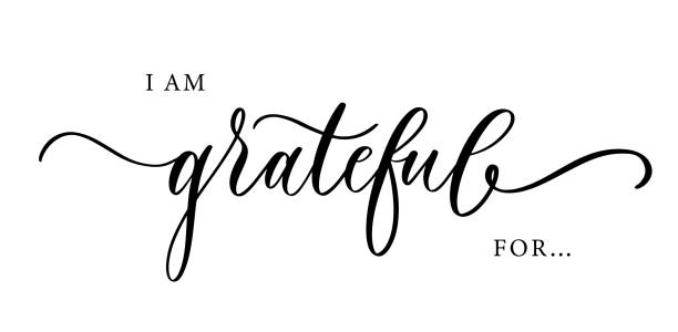 I am grateful for... Lettering inscription. I am grateful for. Lettering inscription grateful stock illustrations