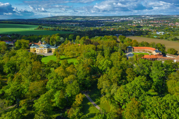 istock view over green summer park in Weimar, Germany 1393832249