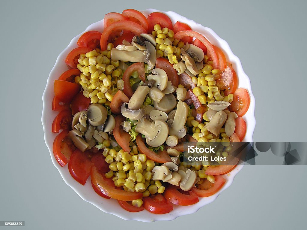 Salada de cogumelos - Royalty-free Alface Foto de stock