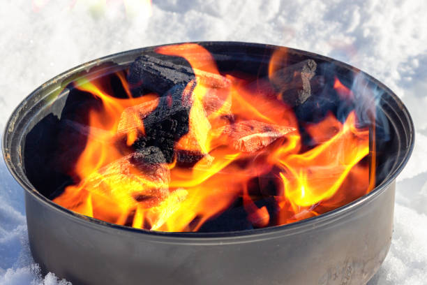 istock Burning coals in barbecue grill 1393834994
