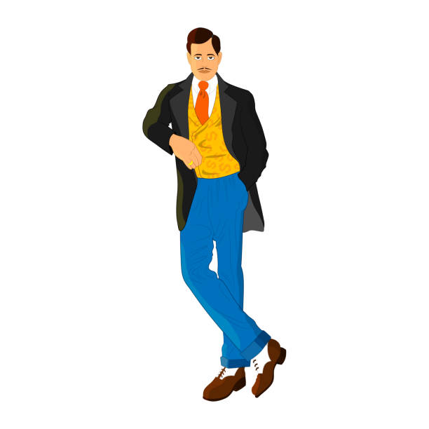 ilustrações, clipart, desenhos animados e ícones de homem em roupa - 20s businessman suit people