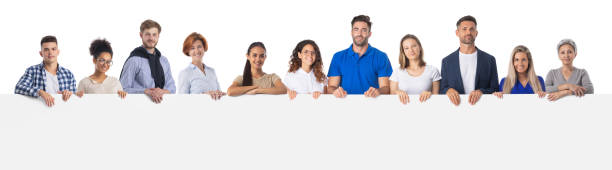 Group of people holding blank sign Large group of mixed race people holding together blank sign with copy space for text huge black woman pictures stock pictures, royalty-free photos & images