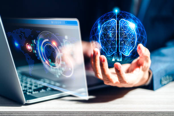 istock Businessman holding virtual screen of AI brain, Artificial intelligence Technology, digital technology strategy of innovative transformation in business 1393837130