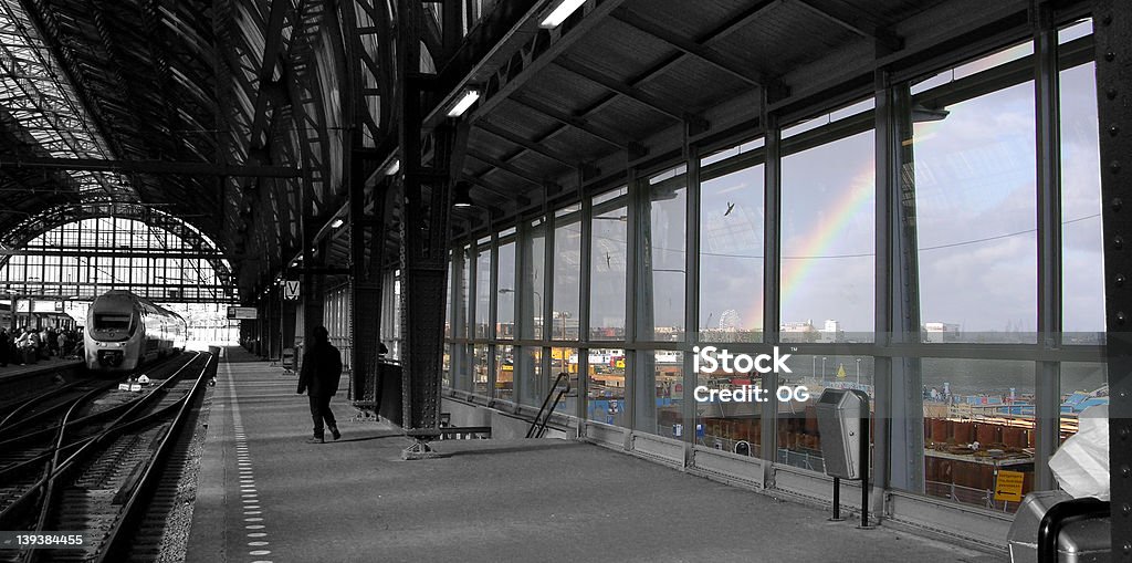 Na estação - Foto de stock de Amsterdã royalty-free