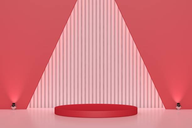 istock 3d rendering exhibition background, blank stand for product presentation 1393850483