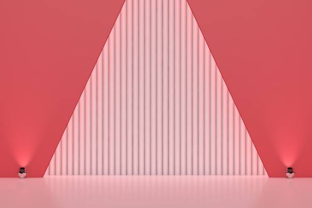 3d rendering exhibition background, blank stand for product presentation