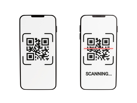Display for payment by cell phone using qr code.