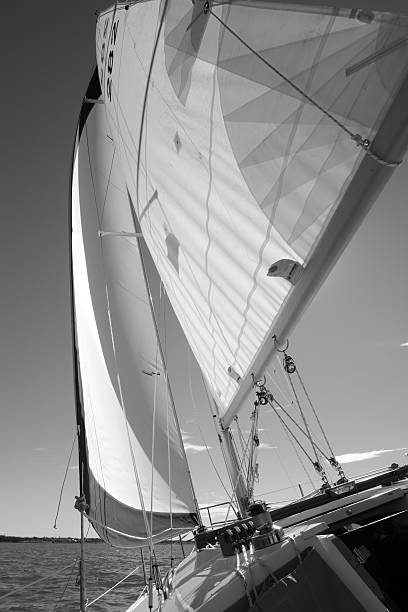 sailboat heeling over