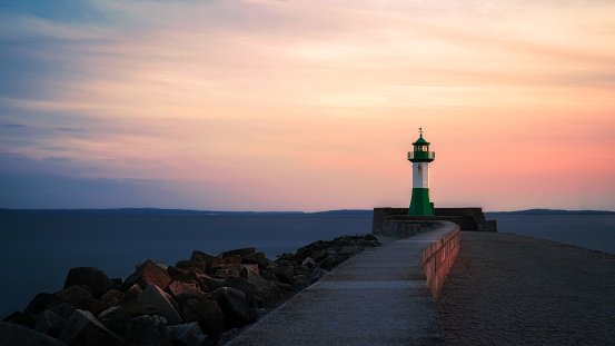 Sunset at Eigeroy Lighthouse in Norway