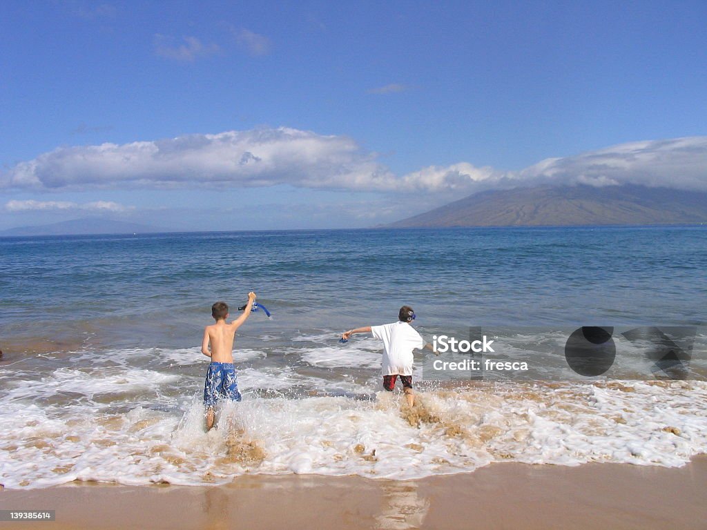 Diversão com snorkeling - Foto de stock de Correr royalty-free