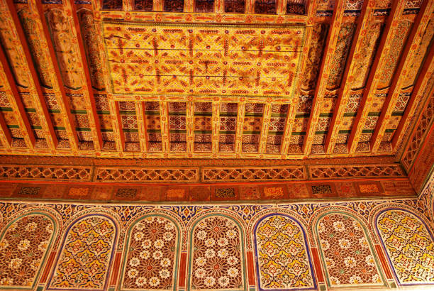 istock Artistic and traditional ceiling design in Morocco 1393858172