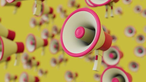 istock Megaphone Announcement Social Media Background 1393858480