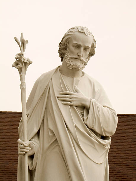 Saint Joseph Statue Up-Close stock photo