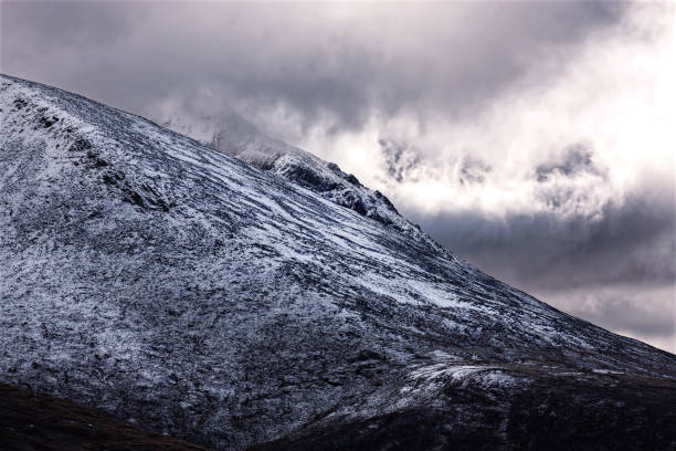 istock Ben Nevis snowy mountain peak under stormy sky 1393859583