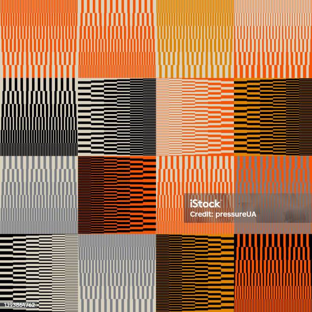 Line Art Vector Graphic Pattern Made With Abstract Linear Geometric ...