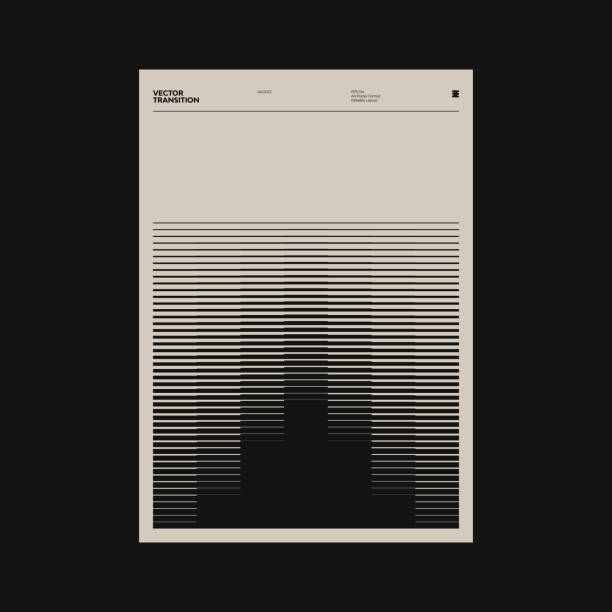 Brutalist Poster Design Graphics Made With Helvetica Typography Aesthetics And Geometric Forms vector art illustration