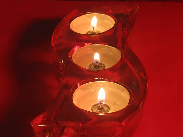 Candles in Red stock photo