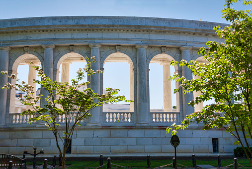 One of the monuments at Arlington National Cemetery in Arlington ,Virginia