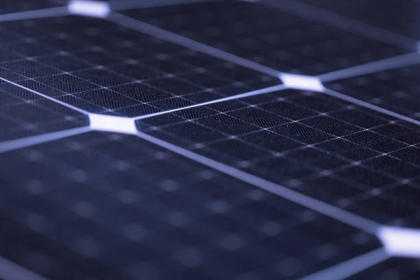 istock Solar panel, close-up photovoltaic. Place to copy on white background. 1393869916