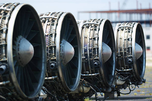 B-1 Lancer Engines Mothballed Boeing B-1 Lancer engines. b1 bomber stock pictures, royalty-free photos & images
