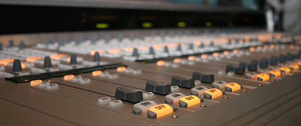 Mixing Board - Angled view stock photo