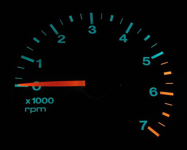 Illuminated Tachometer stock photo