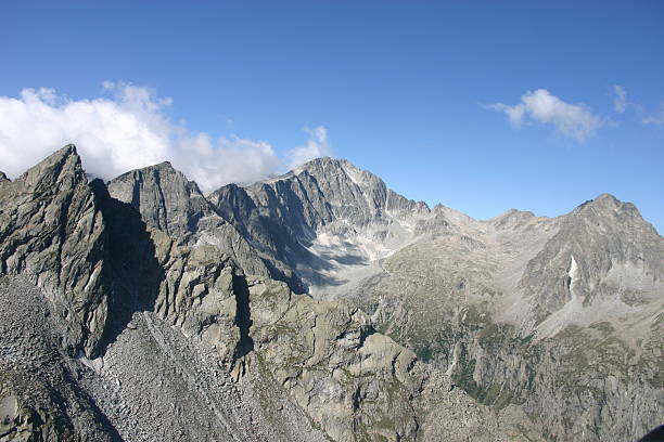 Alpes italianos de Helicóptero - fotografia de stock