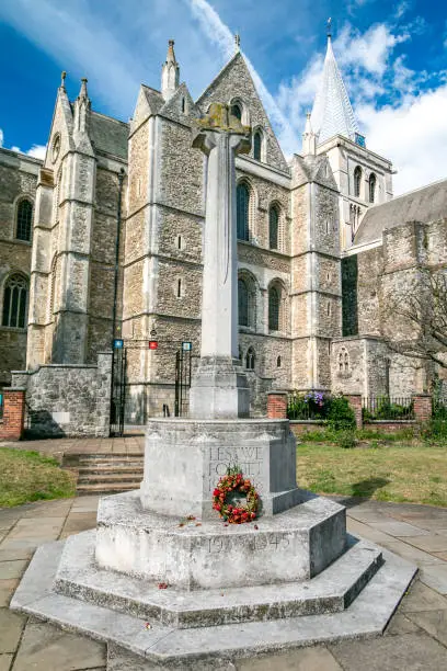 Photo of War Memorial near Rochester Cathedral in Kent, England