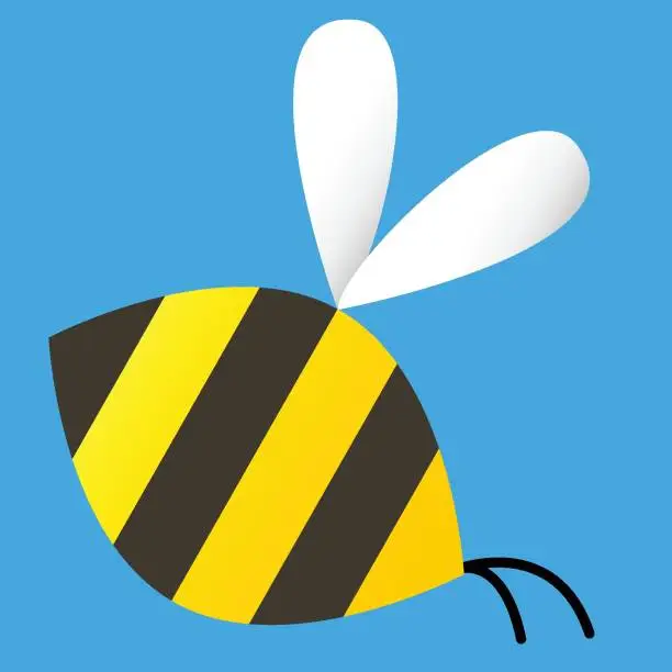 Vector illustration of Flat bee icon
