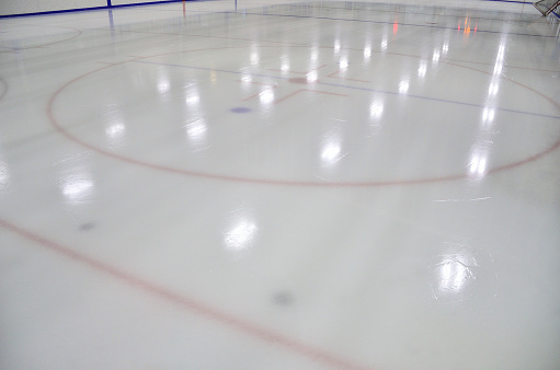 A corner view of an Ice Hockey Rink