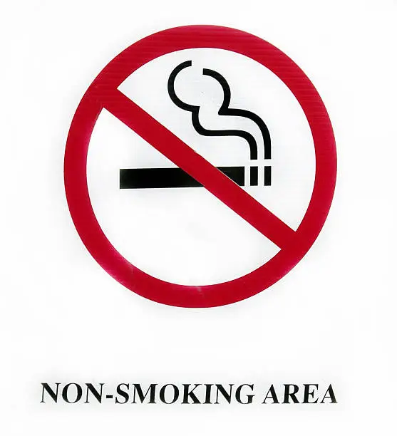 non smoking area sign