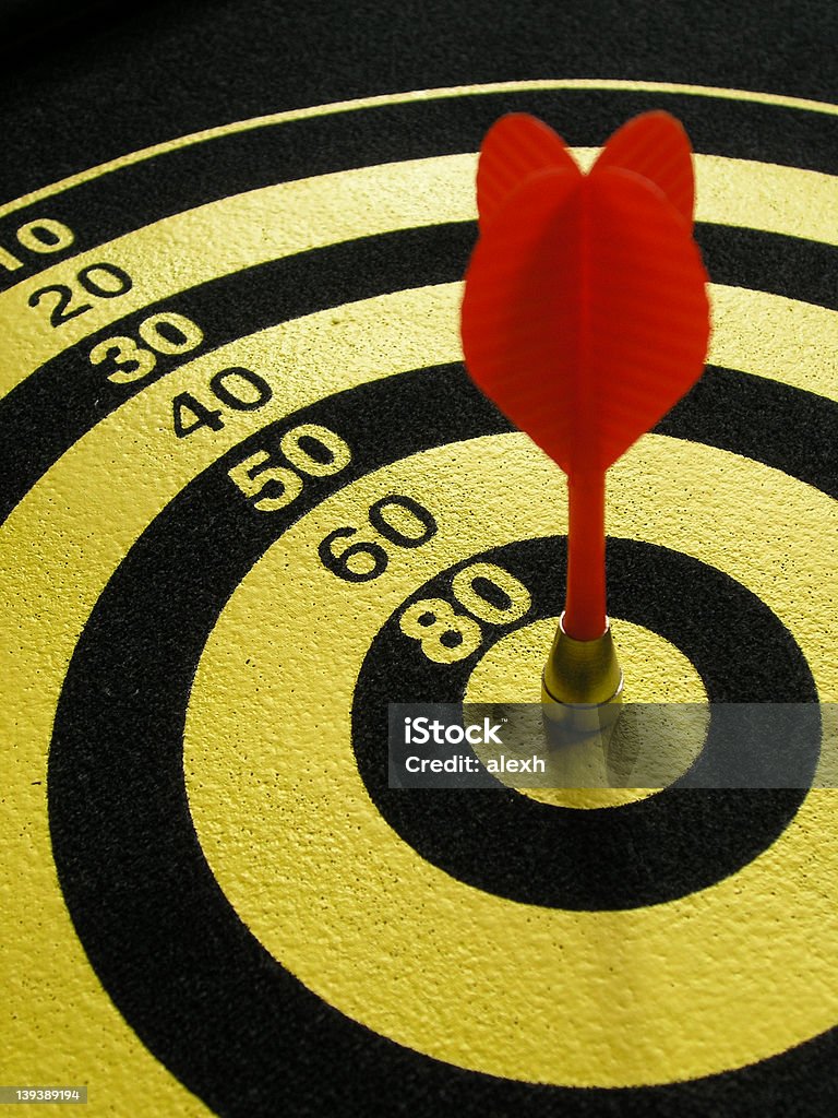 Absolute Score! A Direct Hit bulls eye! Bull's-Eye Stock Photo