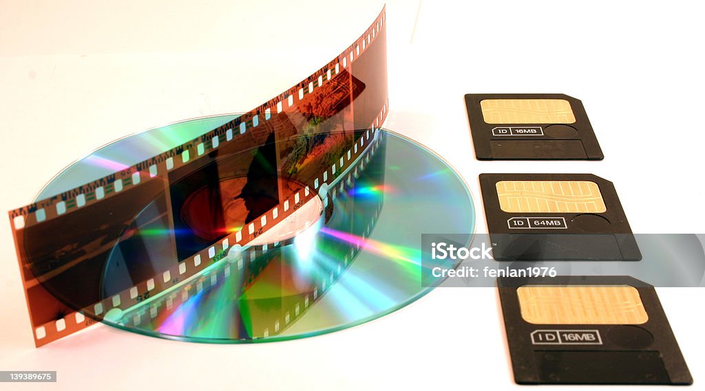 Filme negativos, cd, smartmedia - Royalty-free CD Foto de stock