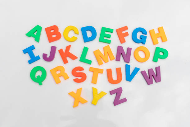 istock Colorful alphabet letters on a white background 1393899881