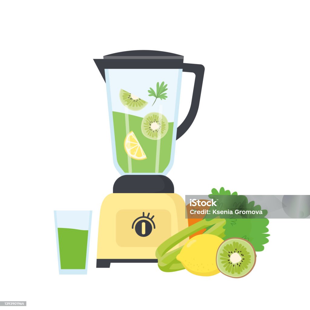 Máy Xay Sinh Tố Điện Với Một Ly Sinh Tố Và Các Loại Trái Cây Khác ...