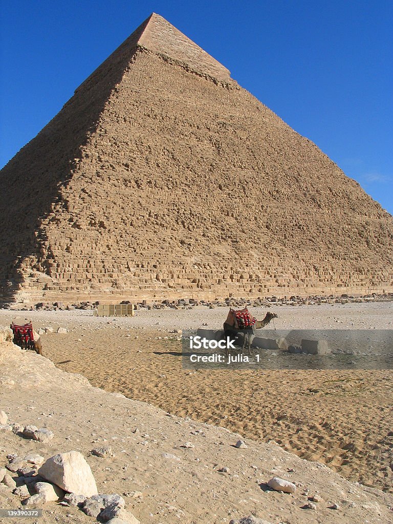 Piramide di Chefren - Foto stock royalty-free di Antico - Condizione