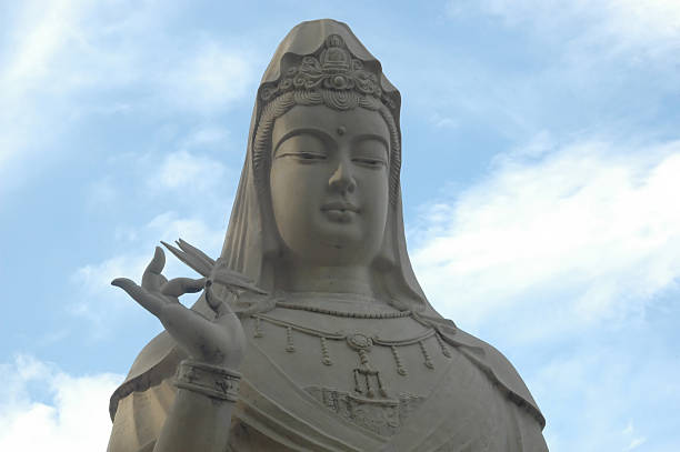 Kuan-yin statue Kuan-yin female Bodhisattva statue kannon bosatsu stock pictures, royalty-free photos & images