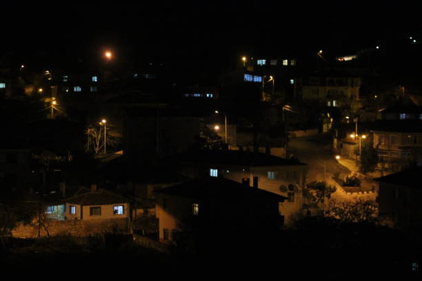 istock Small town in the evening 1393906030