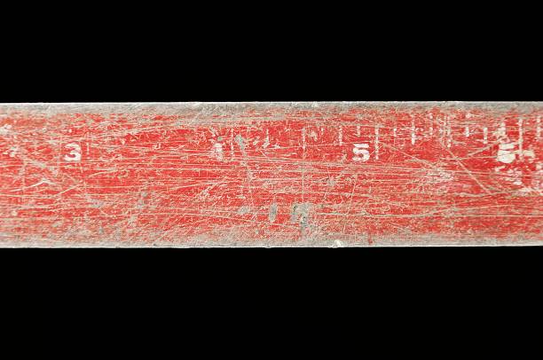 Vintage old folding ruler. Isolated on white background.